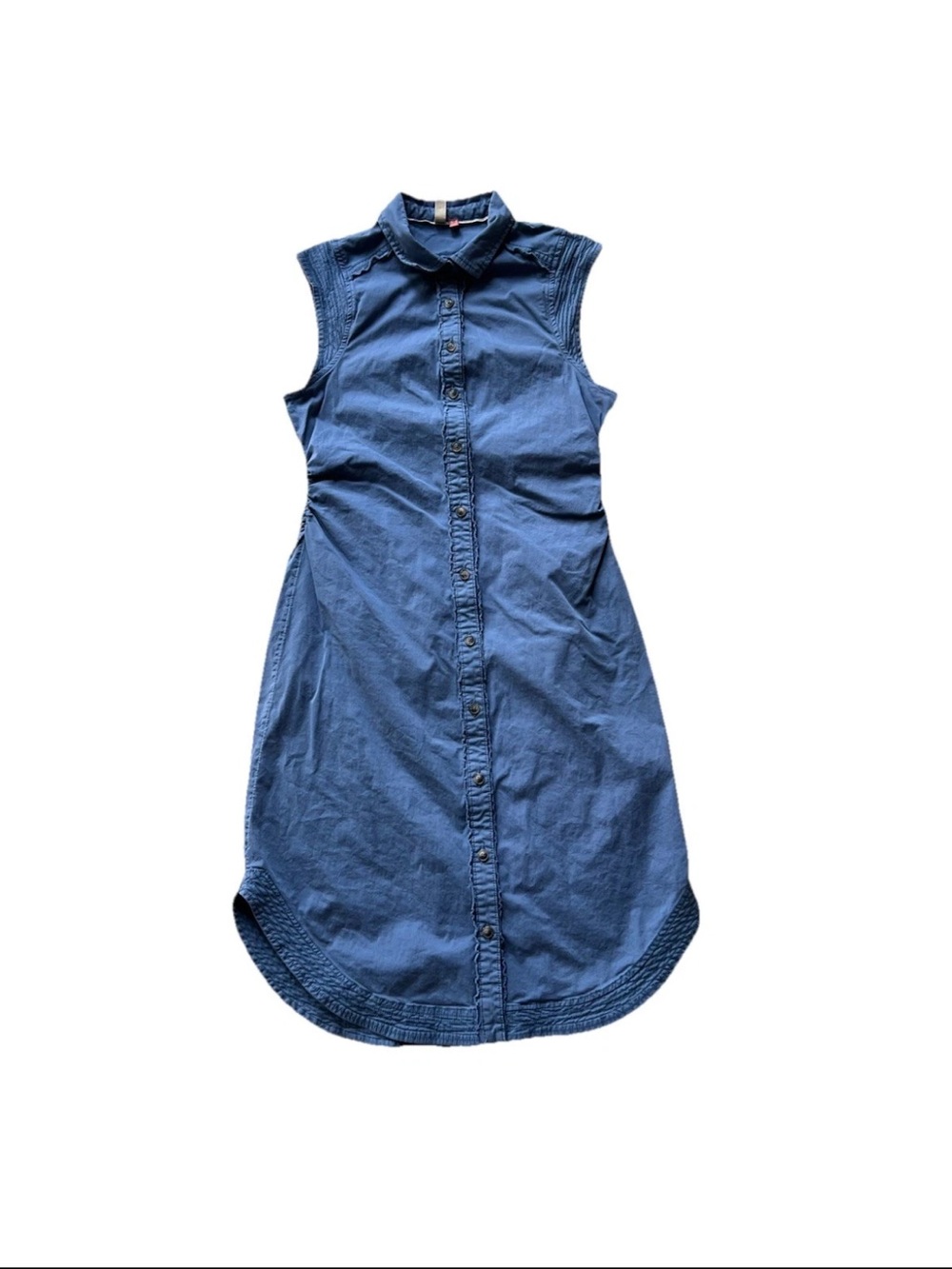 Anthropologie Pilcro Women's Blue Button Collared Shirt Dress Size Large